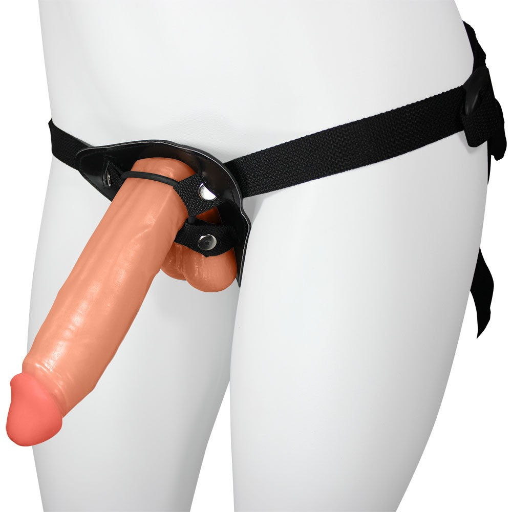 SEDUTOR - ADJUSTABLE STRAP-ON WITH REALISTIC PENIS - BEIGE - 20 X 5.5 CM