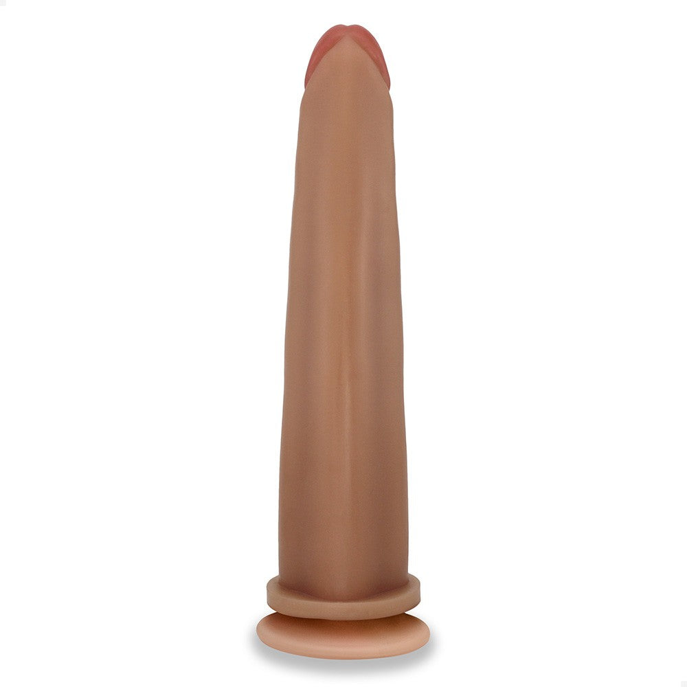 COMPRIDO - GIANT THICK FLEXIBLE REALISTIC PENIS WITH SUCTION CUP - BEIGE - 30 X 5.8 CM