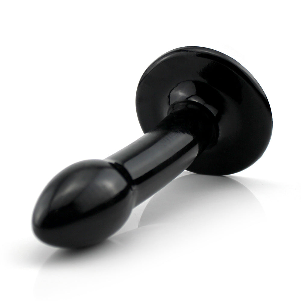 SPACE X - LARGE FLEXIBLE ANAL PLUG - GLOSSY BLACK - 22 X 4.8 CM