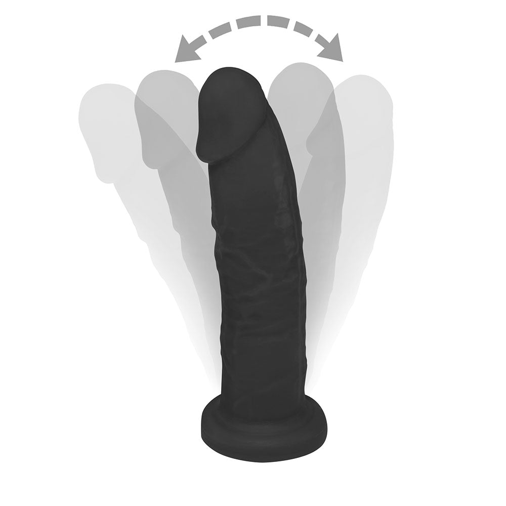 COLOSSO - FLEXIBLE REALISTIC PENIS - BLACK - 23 X 5.5 CM