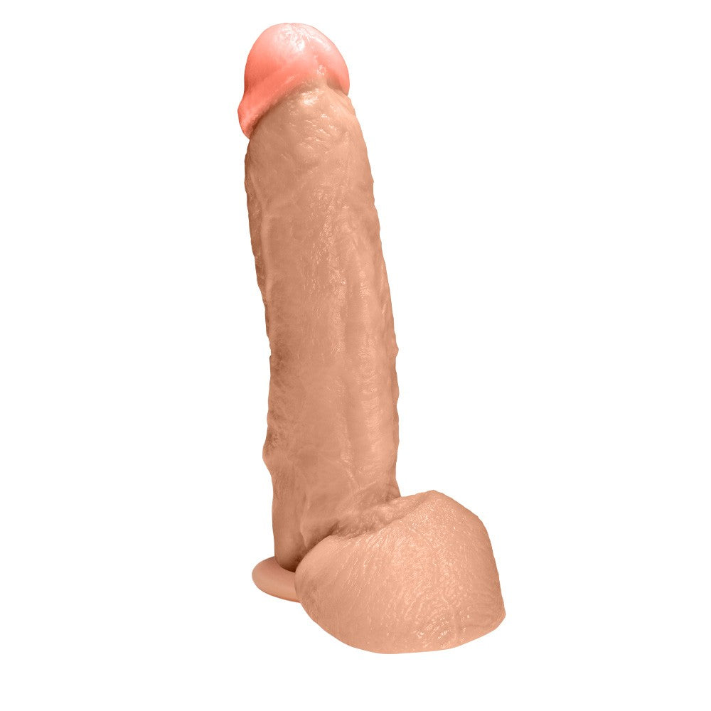 JEFREE - FLEXIBLE REALISTIC PENIS WITH SCROTUM AND SUCTION CUP - BEIGE - 25 X 6.5 CM