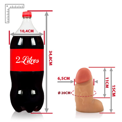 MOZINHO - FLEXIBLE REALISTIC PENIS WITH SCROTUM - BEIGE - 15 X 6.5 CM