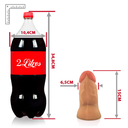 MOZINHO - FLEXIBLE REALISTIC PENIS WITH SCROTUM - BEIGE - 15 X 6.5 CM