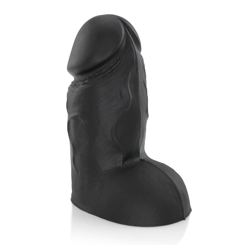 MOZINHO - FLEXIBLE REALISTIC PENIS WITH SCROTUM - BLACK - 15 X 6.5 CM