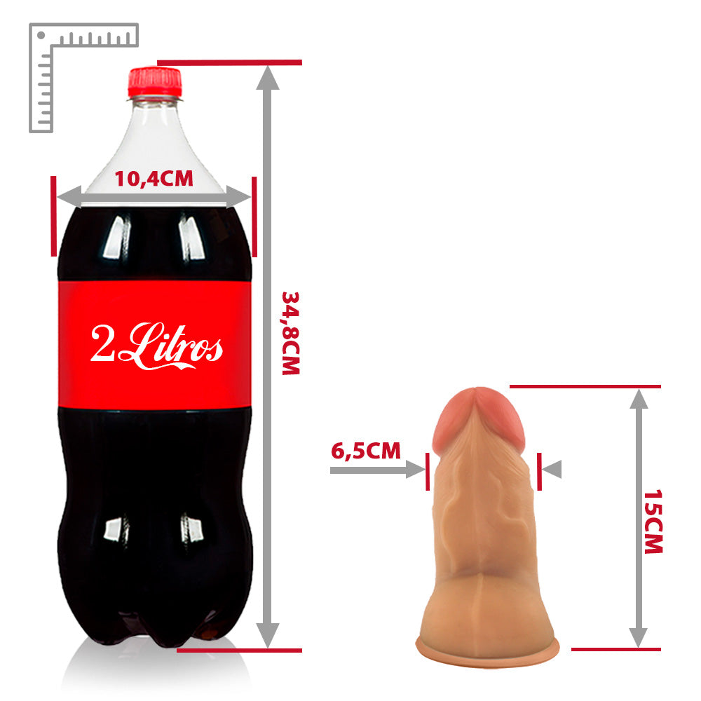 MOZINHO - FLEXIBLE REALISTIC PENIS WITH SCROTUM AND SUCTION CUP - BEIGE - 15 X 6.5 CM