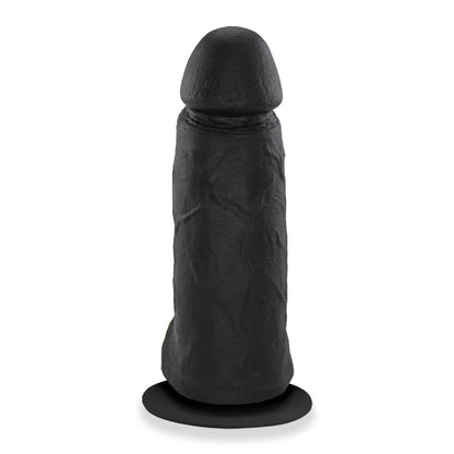 BONITÃO - FLEXIBLE REALISTIC PENIS WITH SCROTUM AND SUCTION CUP - BLACK - 21 X 6.5 CM