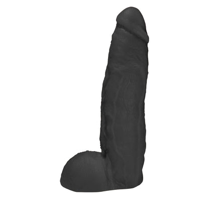 JEFREE - FLEXIBLE REALISTIC PENIS WITH SCROTUM - BLACK - 25 X 6.5 CM