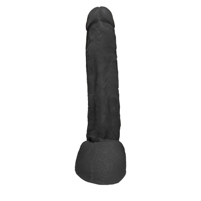 JEFREE - FLEXIBLE REALISTIC PENIS WITH SCROTUM - BLACK - 25 X 6.5 CM