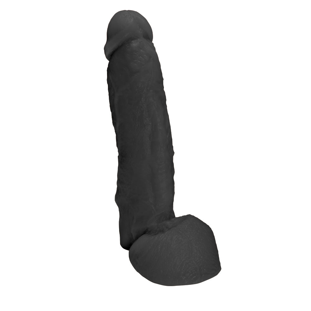 JEFREE - FLEXIBLE REALISTIC PENIS WITH SCROTUM - BLACK - 25 X 6.5 CM