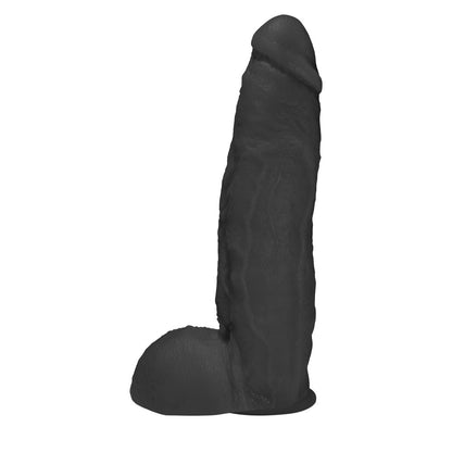 JEFREE - FLEXIBLE REALISTIC PENIS WITH SCROTUM AND SUCTION CUP - BLACK - 25 X 6.5 CM