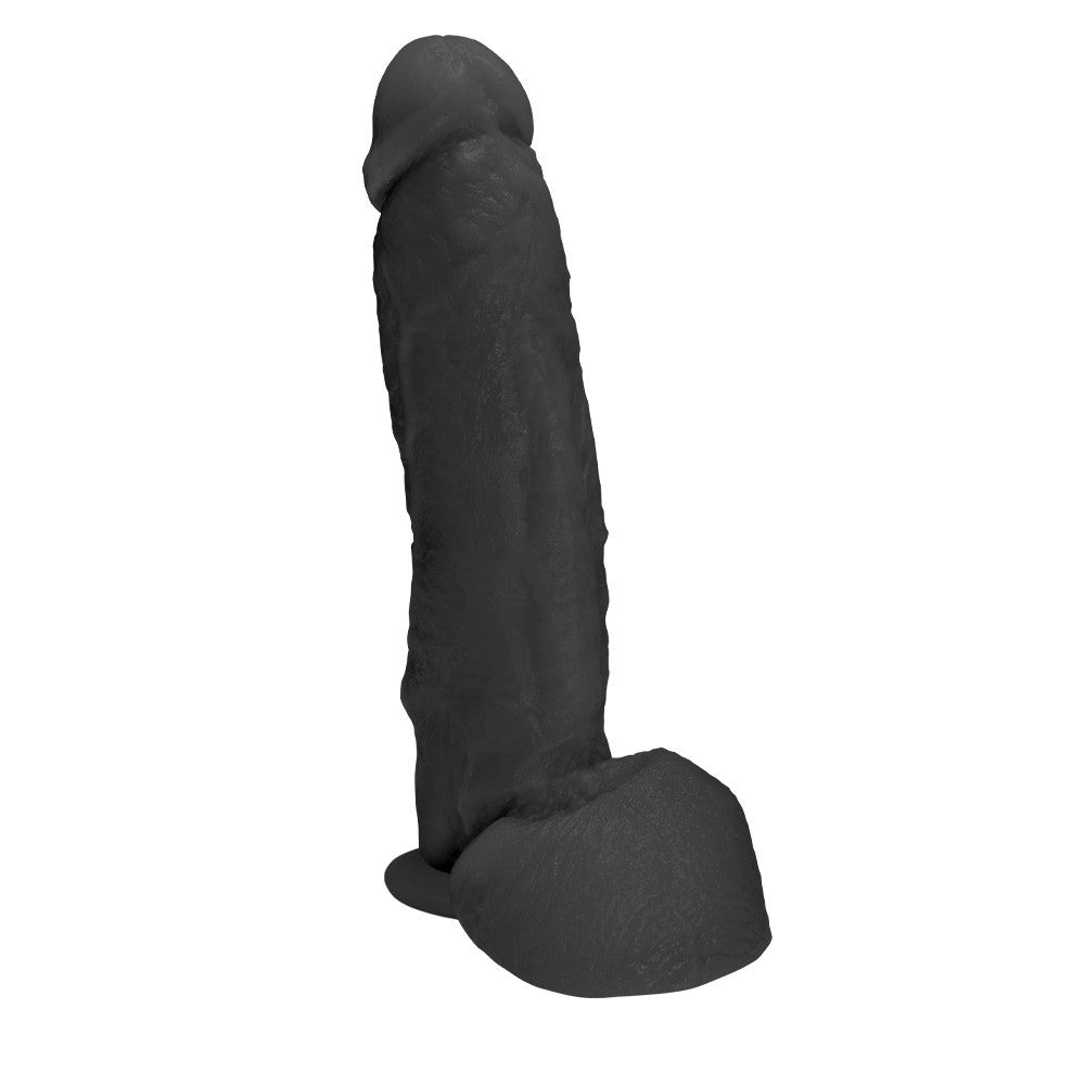 JEFREE - FLEXIBLE REALISTIC PENIS WITH SCROTUM AND SUCTION CUP - BLACK - 25 X 6.5 CM