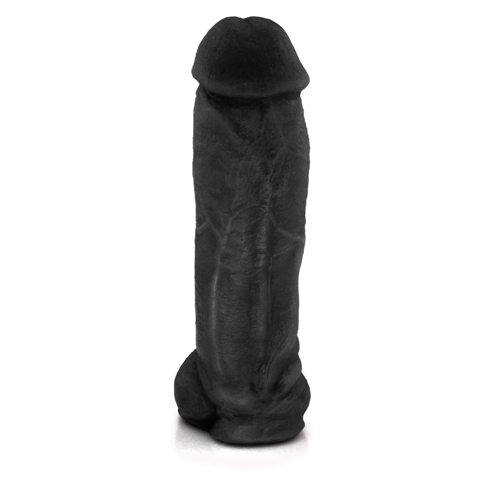 KING KONG - FLEXIBLE REALISTIC PENIS WITH SCROTUM - BLACK - 22 X 5.5 CM