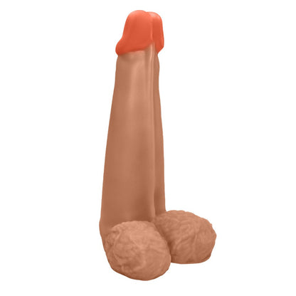 LONGO - GIANT THICK FLEXIBLE REALISTIC PENIS WITH SCROTUM - BEIGE - 28 X 8.3 CM