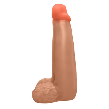 LONGO - GIANT THICK FLEXIBLE REALISTIC PENIS WITH SCROTUM - BEIGE - 28 X 8.3 CM