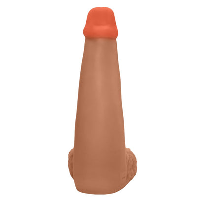 LONGO - GIANT THICK FLEXIBLE REALISTIC PENIS WITH SCROTUM - BEIGE - 28 X 8.3 CM