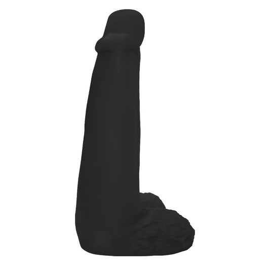 LONGO - GIANT THICK FLEXIBLE REALISTIC PENIS WITH SCROTUM - BLACK - 28 X 8.3 CM