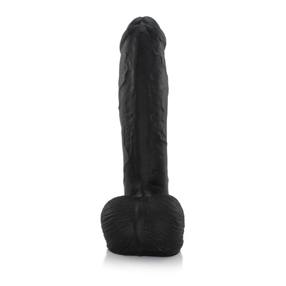 BICHÃO - FLEXIBLE REALISTIC PENIS WITH SCROTUM - BLACK - 22 X 5 CM