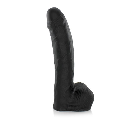 BICHÃO - FLEXIBLE REALISTIC PENIS WITH SCROTUM - BLACK - 22 X 5 CM