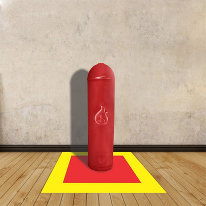 EXTINTOR - FLEXIBLE LARGE ANAL PLUG FIRE EXTINGUISHER SHAPE - RED - 31 X 8 CM