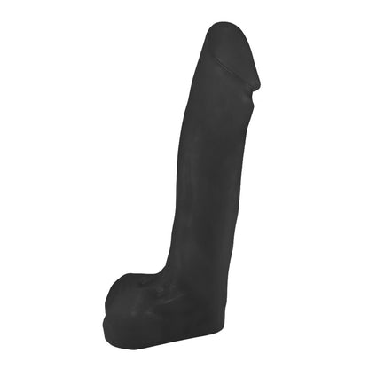 BENGA - GIANT THICK FLEXIBLE REALISTIC PENIS WITH SCROTUM AND SUCTION CUP - BLACK - 28 X 6.5 CM