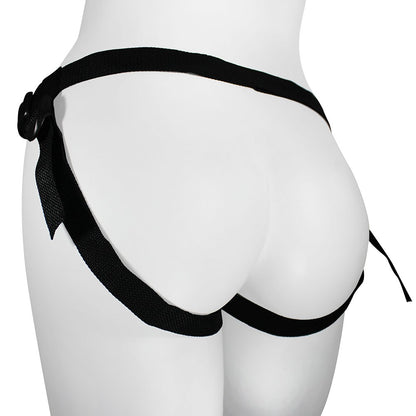 APOLO - ADJUSTABLE STRAP-ON WITH REALISTIC PENIS - BLACK - 20.5 X 4.5 CM