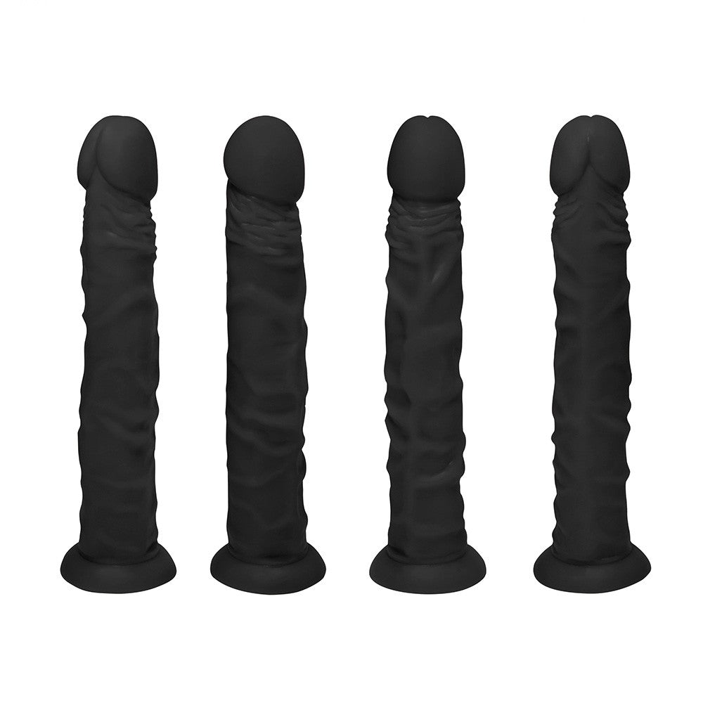 PROTHEUS - ADJUSTABLE STRAP-ON WITH REALISTIC PENIS - BLACK - 24 X 4 CM