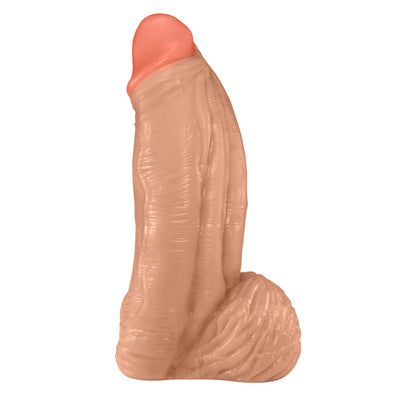 LARGE - ADJUSTABLE STRAP-ON WITH REALISTIC PENIS - BEIGE - 21 X 6.5 CM