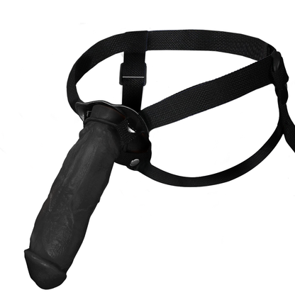 KING KONG - ADJUSTABLE STRAP-ON WITH REALISTIC PENIS - BLACK - 22 X 5.5 CM