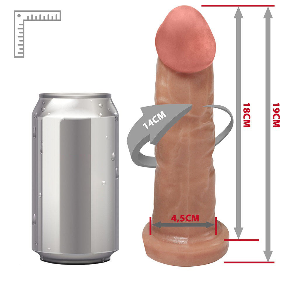 MARTES - ADJUSTABLE STRAP-ON WITH REALISTIC PENIS - BEIGE - 19 X 4.5 CM