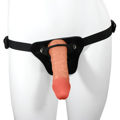 HADES - ADJUSTABLE STRAP-ON WITH REALISTIC PENIS - BEIGE - 16 X 4 CM