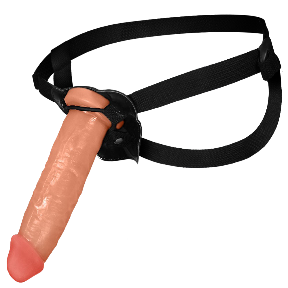 COLOSSO - ADJUSTABLE STRAP-ON WITH REALISTIC PENIS - BEIGE - 23 X 5.5 CM