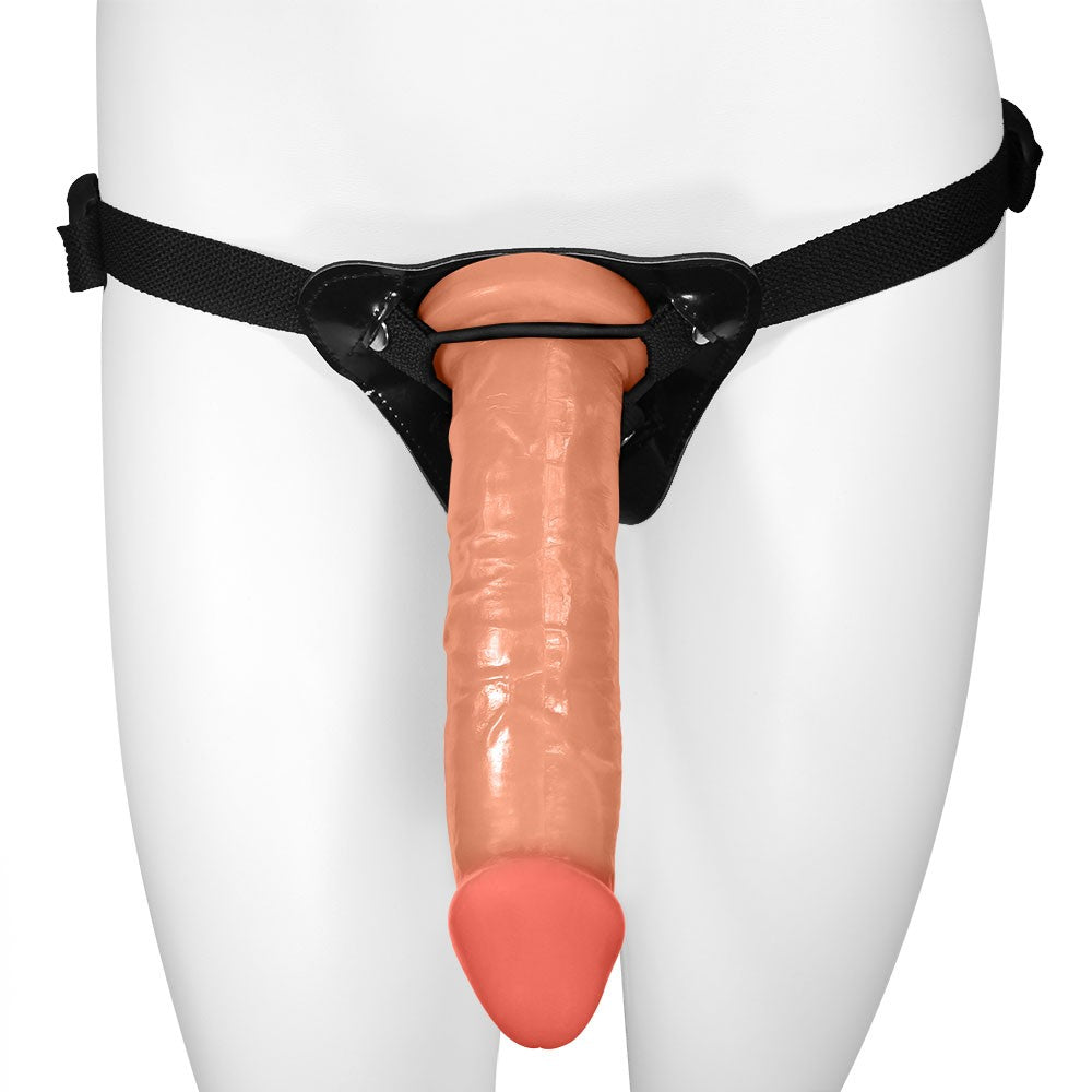 COLOSSO - ADJUSTABLE STRAP-ON WITH REALISTIC PENIS - BEIGE - 23 X 5.5 CM