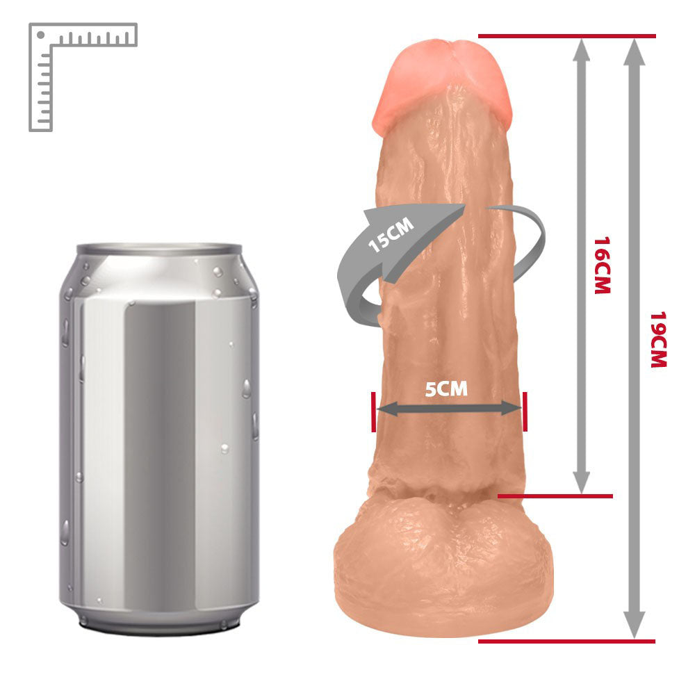 KING - ADJUSTABLE STRAP-ON WITH REALISTIC PENIS - BEIGE - 19 X 5 CM