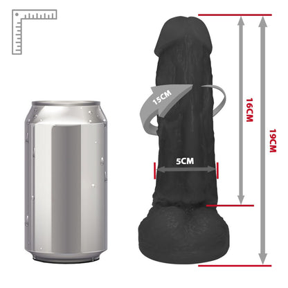 KING - ADJUSTABLE STRAP-ON WITH REALISTIC PENIS - BLACK - 19 X 5 CM