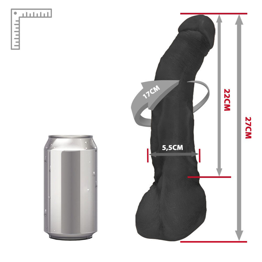 MANDINGO - ADJUSTABLE STRAP-ON WITH REALISTIC PENIS - BLACK - 27 X 5.5 CM