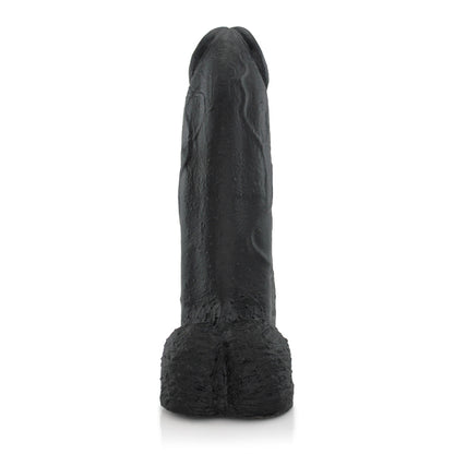 MOZÃO - FLEXIBLE REALISTIC PENIS WITH SCROTUM - BLACK - 29 X 7.5 CM