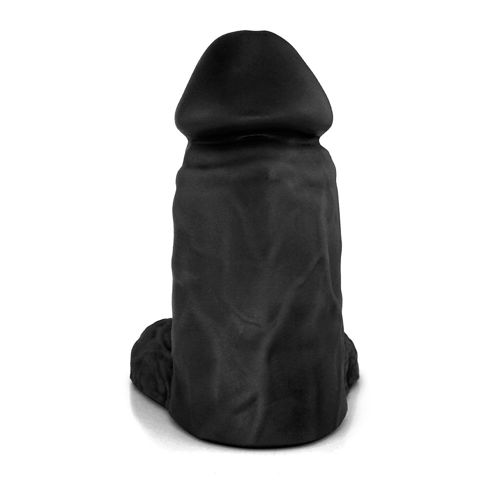 MASSARANDUBA - FLEXIBLE REALISTIC PENIS WITH SCROTUM - BLACK - 18 X 7.6 CM