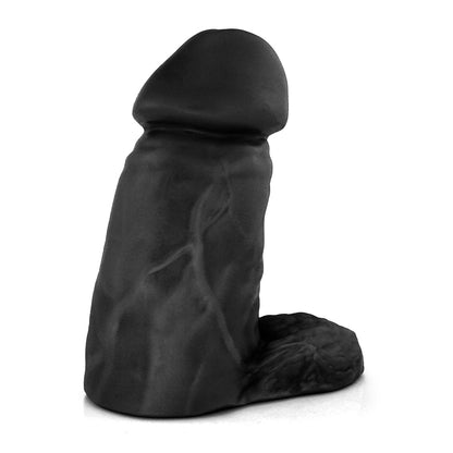 MASSARANDUBA - FLEXIBLE REALISTIC PENIS WITH SCROTUM - BLACK - 18 X 7.6 CM