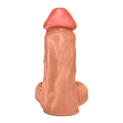 CUMARU - FLEXIBLE REALISTIC PENIS WITH SCROTUM AND SUCTION CUP - BEIGE - 19 X 6 CM