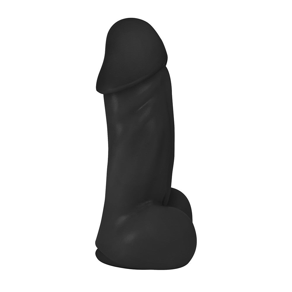 SUCUPIRA - FLEXIBLE REALISTIC PENIS WITH SCROTUM AND SUCTION CUP - BLACK - 20.5 X 6.5 CM