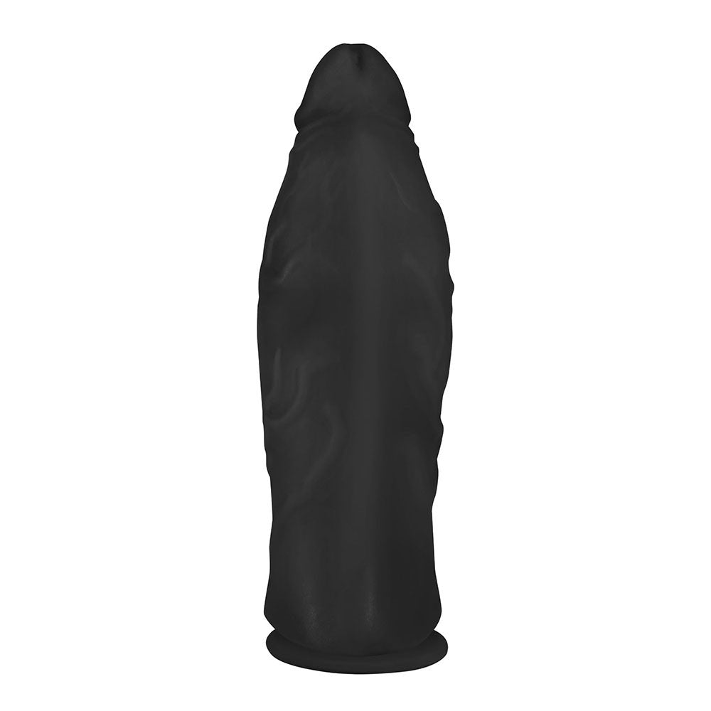 JATOBÁ - FLEXIBLE REALISTIC PENIS WITH SUCTION CUP - BLACK - 21 X 6.8 CM