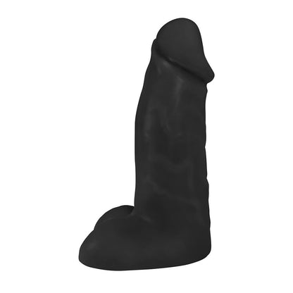 PEROBA - FLEXIBLE REALISTIC PENIS WITH SCROTUM - BLACK - 19 X 6.8 CM