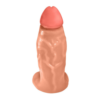 PEROBA - FLEXIBLE REALISTIC PENIS WITH SCROTUM - BEIGE - 19 X 6.8 CM