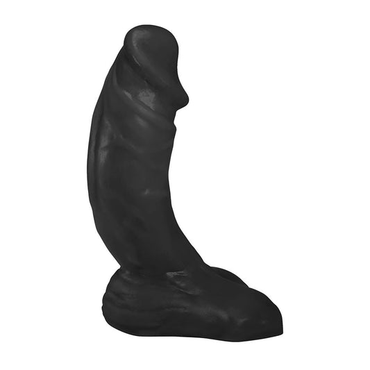 CARVALHO - FLEXIBLE REALISTIC PENIS WITH SCROTUM - BLACK - 19.5X 5.7 CM