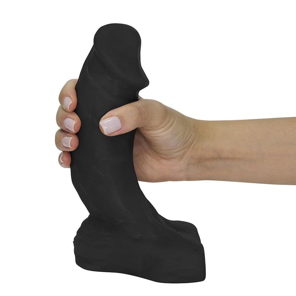 CARVALHO - FLEXIBLE REALISTIC PENIS WITH SCROTUM - BLACK - 19.5X 5.7 CM