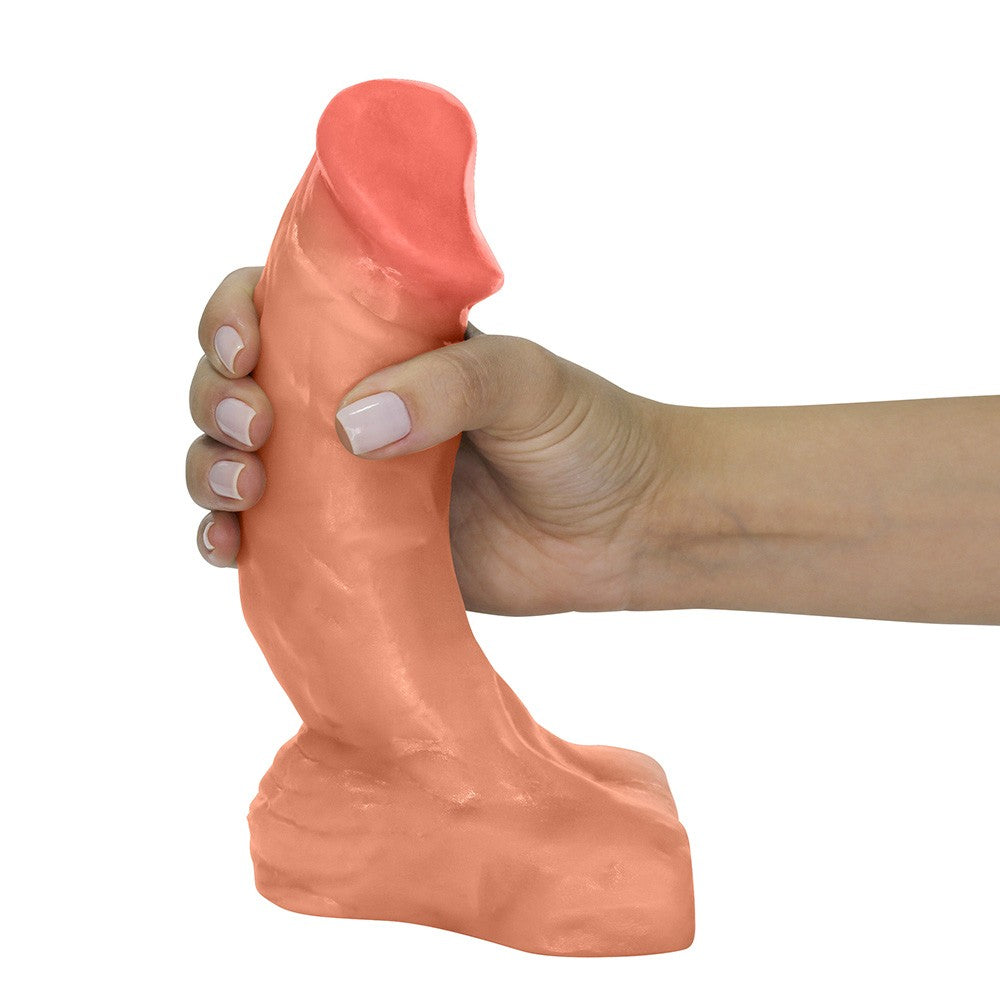 CARVALHO - FLEXIBLE REALISTIC PENIS WITH SCROTUM - BEIGE - 19.5X 5.7 CM