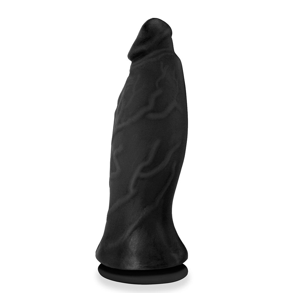 JATOBÃO - GIANT THICK FLEXIBLE REALISTIC PENIS WITH SUCTION CUP - BLACK - 27 X 8 CM