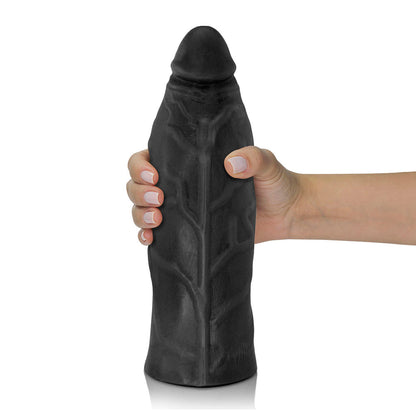 JATOBÃO - GIANT THICK FLEXIBLE REALISTIC PENIS - BLACK - 27 X 8 CM