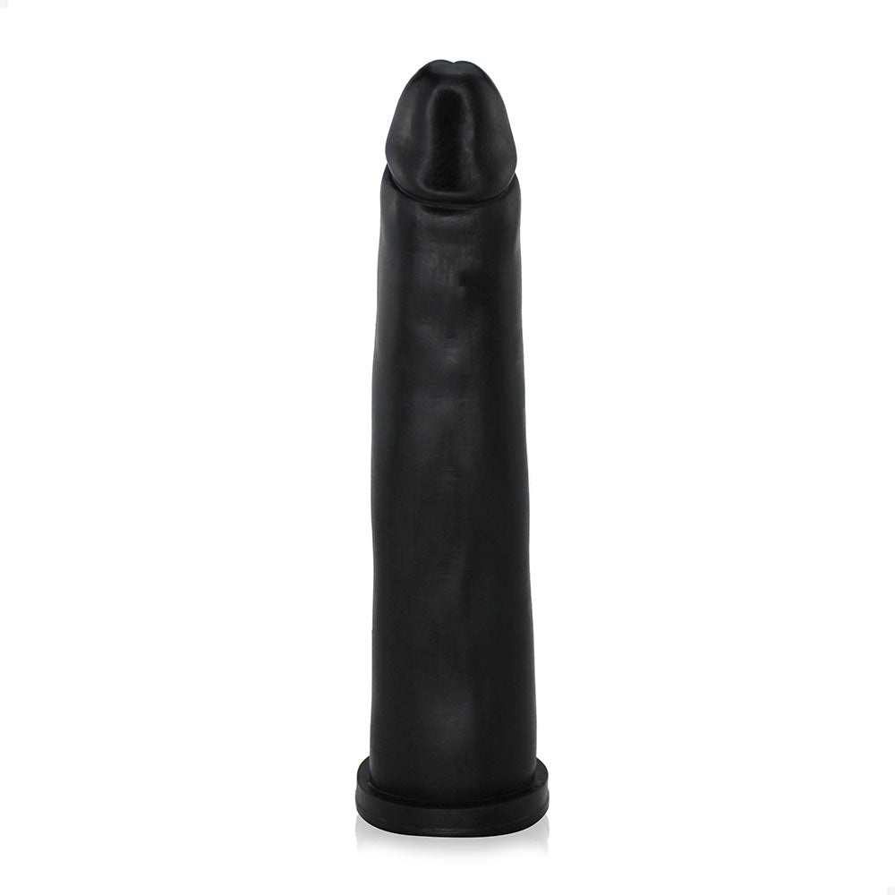 COMPRIDO - GIANT THICK FLEXIBLE REALISTIC PENIS WITH SUCTION CUP - BLACK - 30 X 5.8 CM