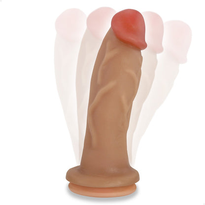 DOTADO - GIANT THICK FLEXIBLE REALISTIC PENIS WITH SUCTION CUP - BEIGE - 23.5 X 6.7 CM